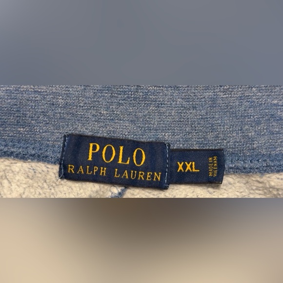 Ralph Lauren Light Blue Fleece Joggers with Red Logo Size XXL - Picture 2 of 6